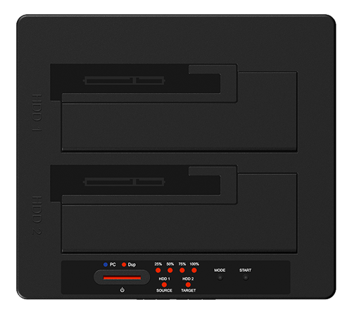 Icy Box Type-C 2 bay Dockning pch Klonstation med USB 3.1