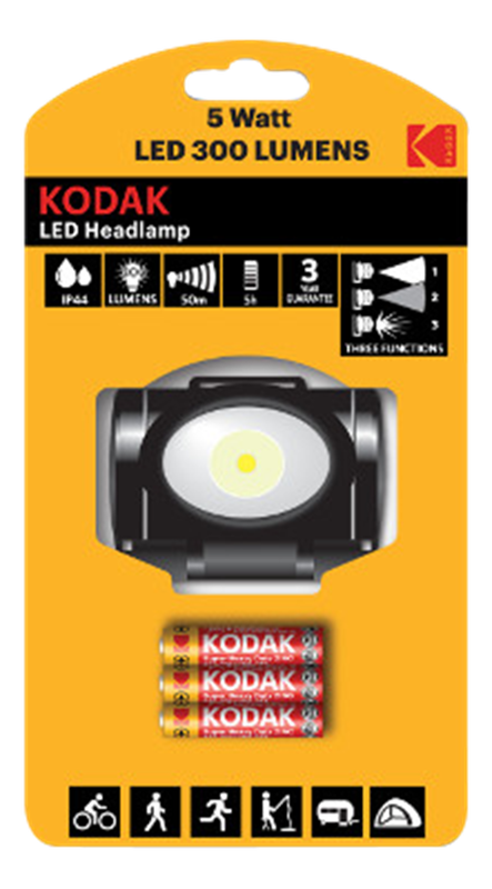 KODAK LED Headlamp 300lm incl.3xAAA