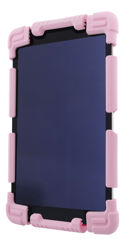 Deltaco Skal i silikon för 7-8" surfplattor, stativ, rosa