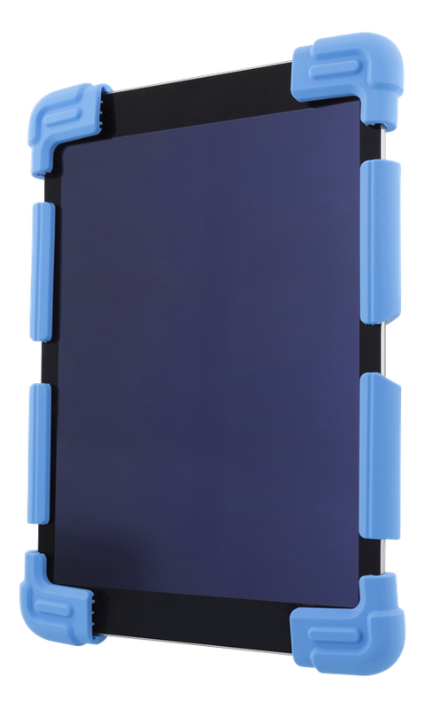 Deltaco Skal i silikon för 9-11.6" surfplattor, stativ, blå