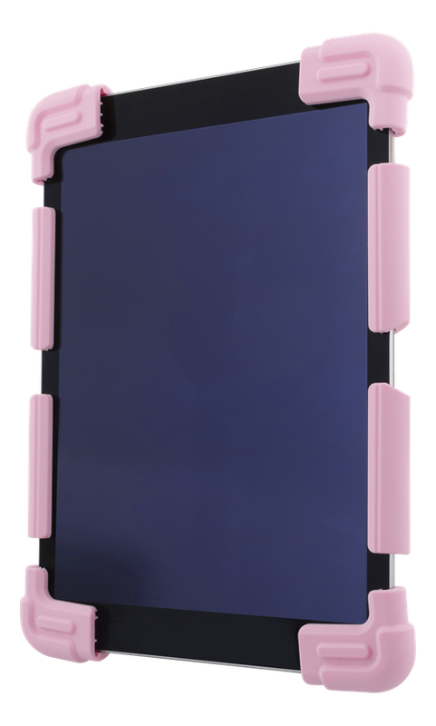Deltaco Skal i silikon för 9-11.6" surfplattor, stativ, rosa