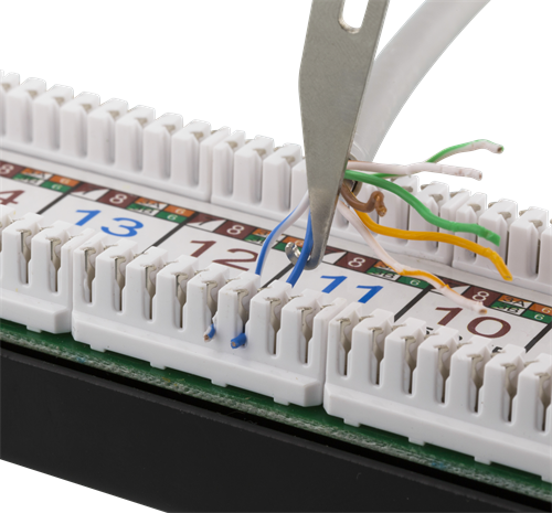 DELTACO Kompakt slitsverktyg för nätverkskabel, Krone LSA, vit