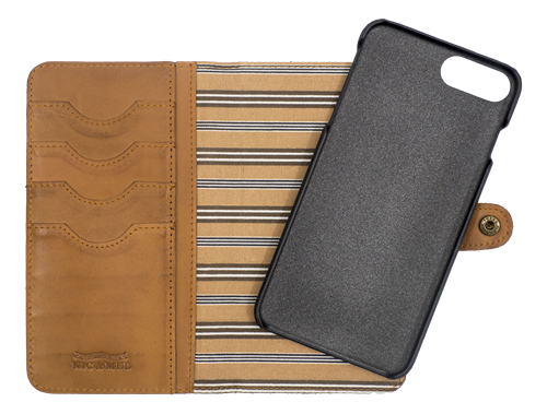 Nic & Mel Andrew walletcase, iPhone 6/7/8 Plus, brun