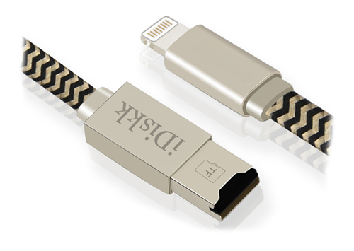 iDiskk minneskortläsare microSD till lightning 9cm kabel