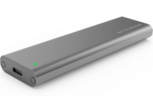 Winstar M.2 SSD Förvaringslåda, USB Type-C, Aluminium, USB 3.1