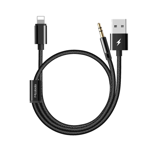 Mcdodo Ljudadapter iPhone, Lightning till 3.5mm och USB-A, 1.2m