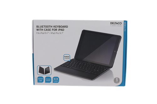 Deltaco Bluetooth tangentbord med skal iPad 9.7" laptop-design
