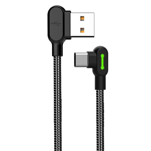 Mcdodo CA-5281 USB-A till USB-C-kabel, 1.2m, 90 grader, svart