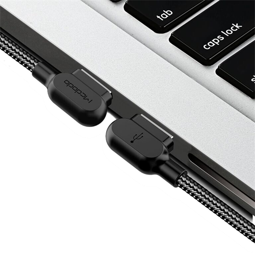 McDodo CA-5280 USB-C-kabel med vinklade kontakter, 0.5m