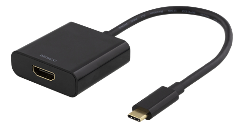 Deltaco USB-C till HDMI adapter, 4096x2160 30Hz