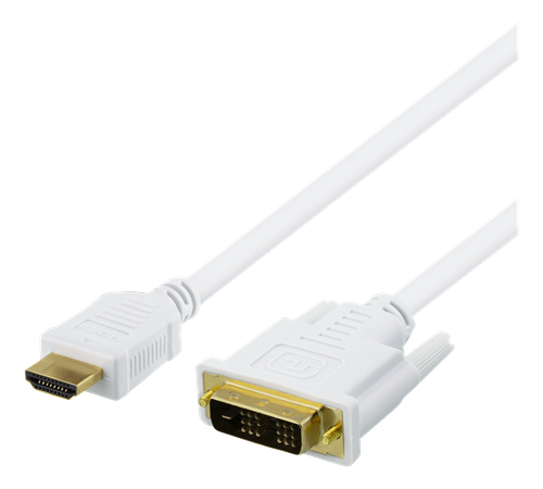 Deltaco HDMI till DVI-kabel, Full HD 1920x1080p 60Hz, 3m