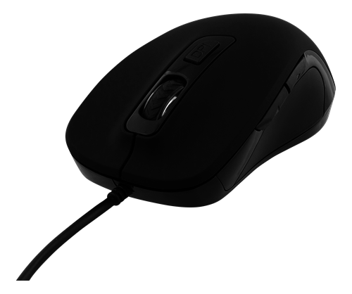 DELTACO Optisk tyst mus, trådbunden, ergonomisk, 800-1600 DPI