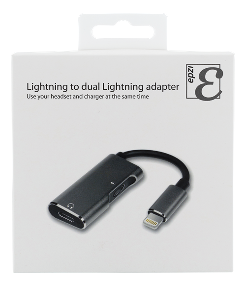 Epzi Lightning till Dual Lightning adapter, 0,1m
