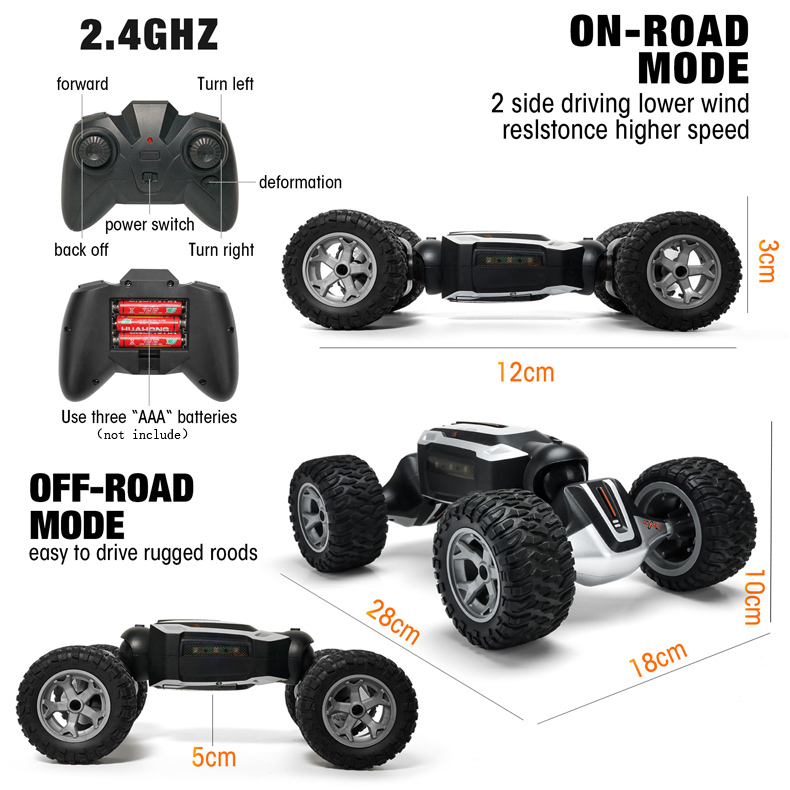 Radiostyrd terrängbil med fyrhjulsdrift, 1:16, 2.4GHz