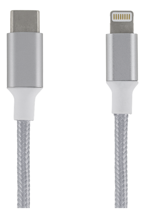 Epzi USB-C till Lightning-kabel, tygklädd kabel, 1m