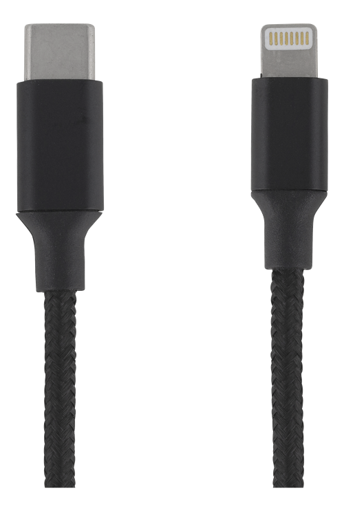 Epzi USB-C till Lightning-kabel, tygklädd, 2m