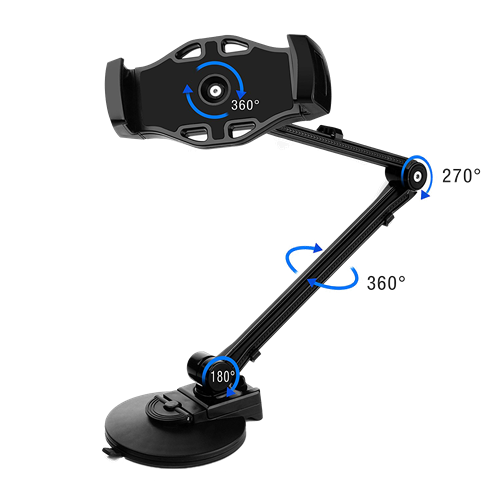 Stativ för Smartphones / Surfplattor, 360 rotation, 4"-12,2"