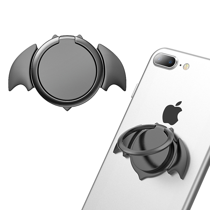 The Bat - Ringhållare med ställ för mobil/surfplattor, svart