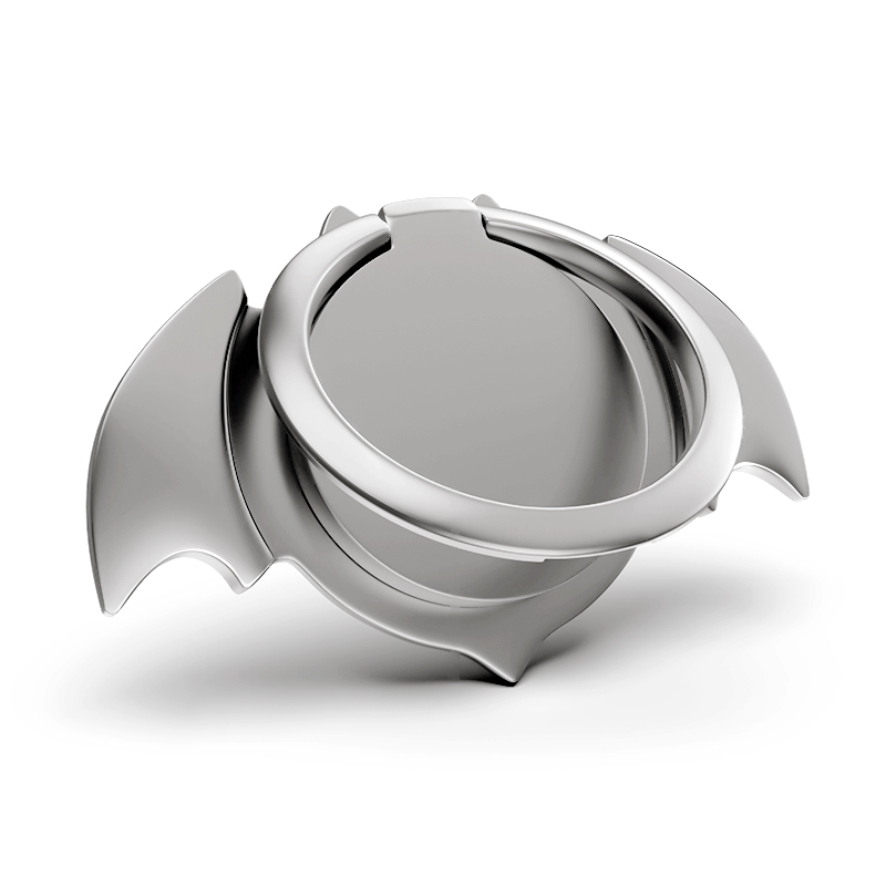 The Bat - Ringhållare med ställ för mobil/surfplattor, silver