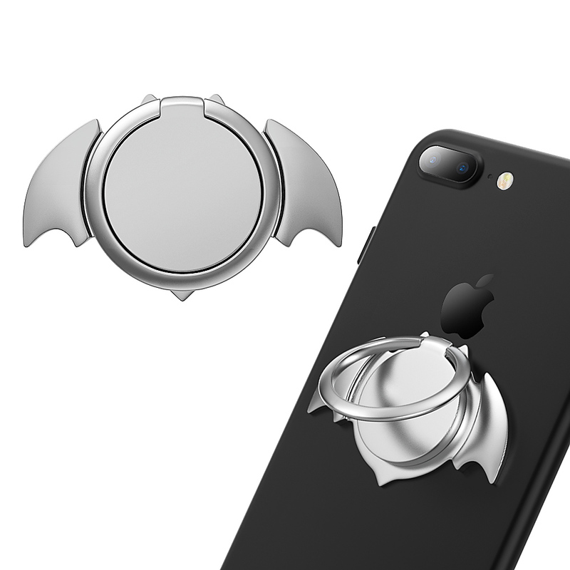 The Bat - Ringhållare med ställ för mobil/surfplattor, silver