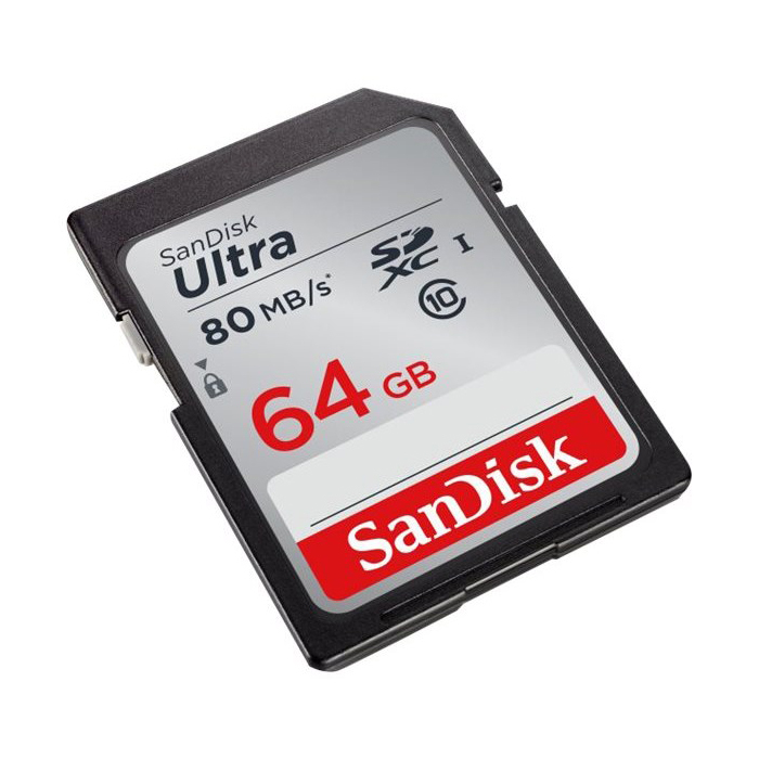 SanDisk SDXC Ultra 80MB/s Class10, 64GB