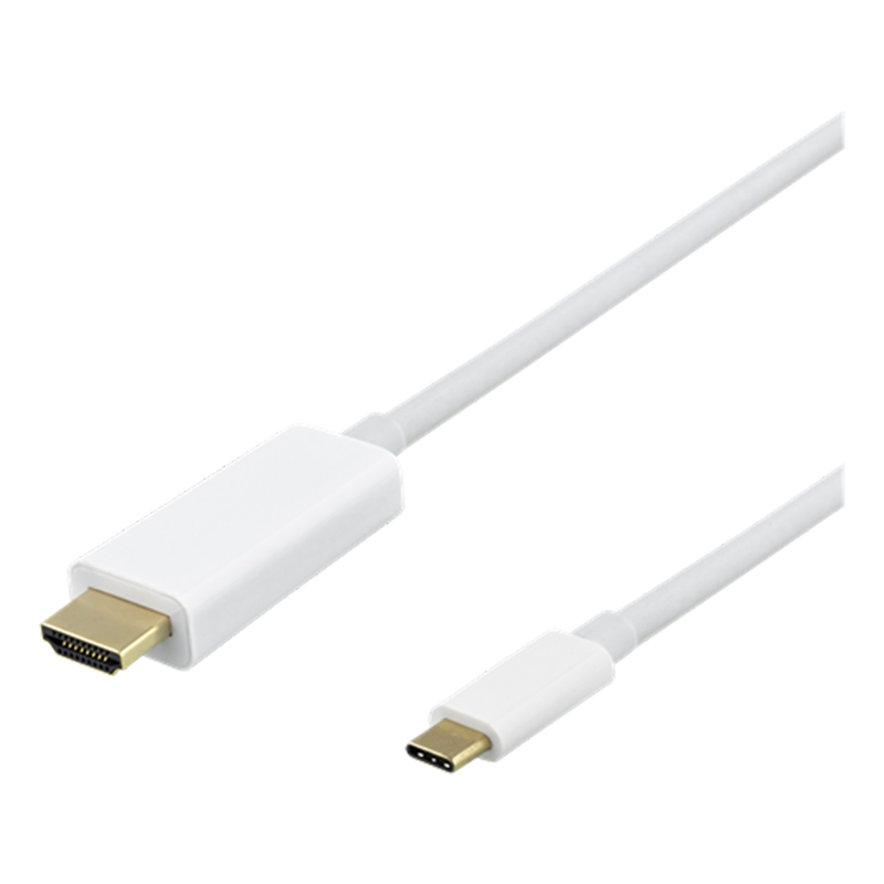 Deltaco USB-C till HDMI-kabel, 4k, 3D, 2m