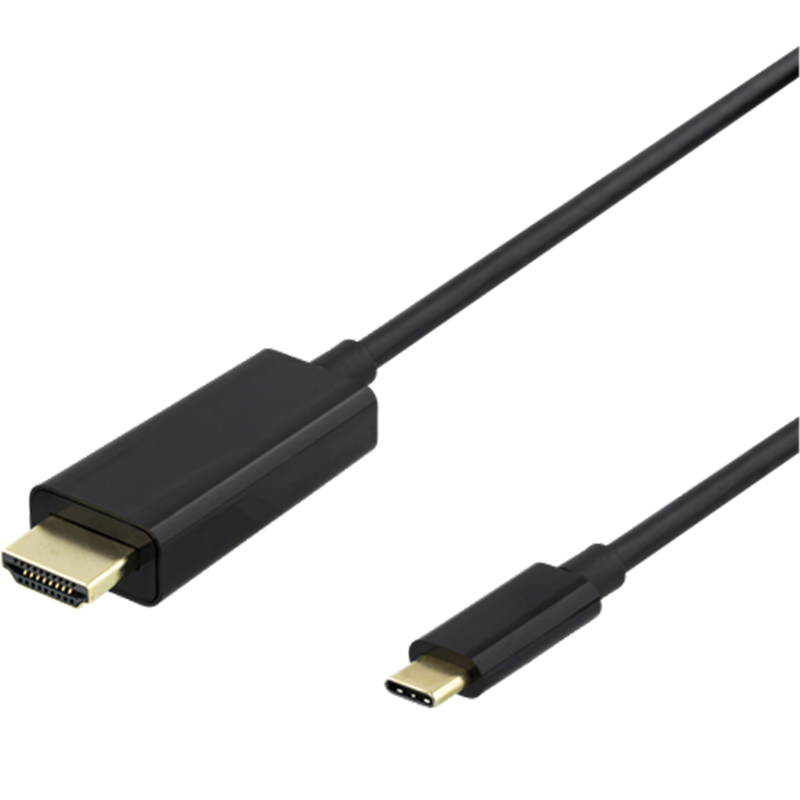 Deltaco USB-C till HDMI-kabel, 4k, 3D, 2m