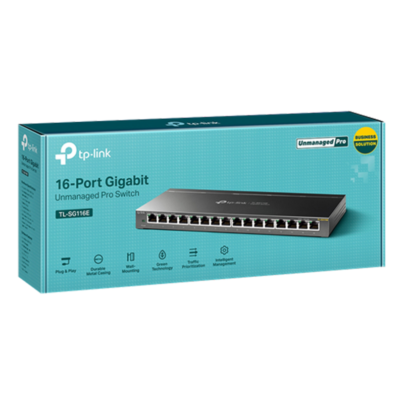 TP-Link TL-SG116E, 16-Port Gigabit Unmanaged Pro Switch