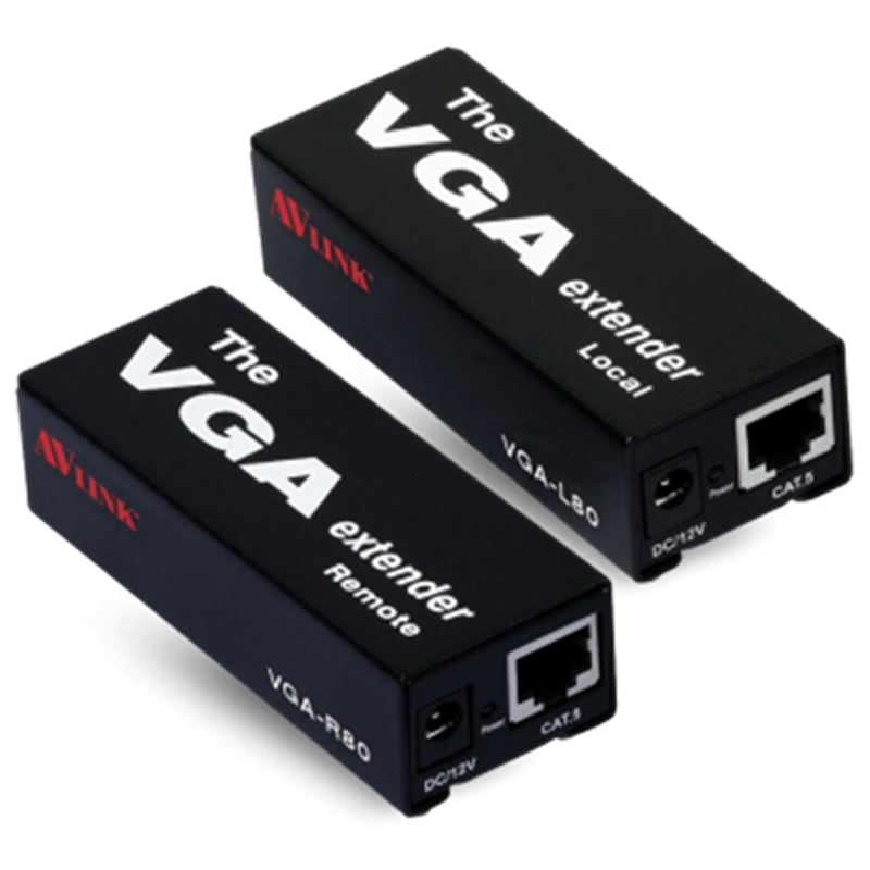 AV Link VGA över Ethernet Extender, Cat5, HD-15, 80m