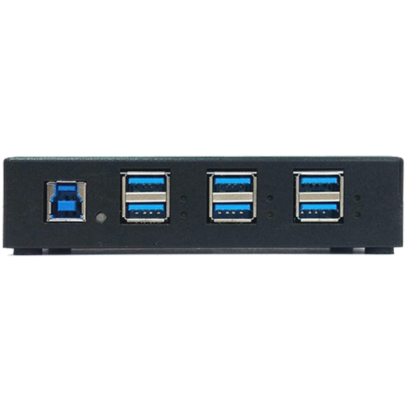 6-Port USB via Ethernet Hub, USB 3.1 Gen 1, 900mA, svart