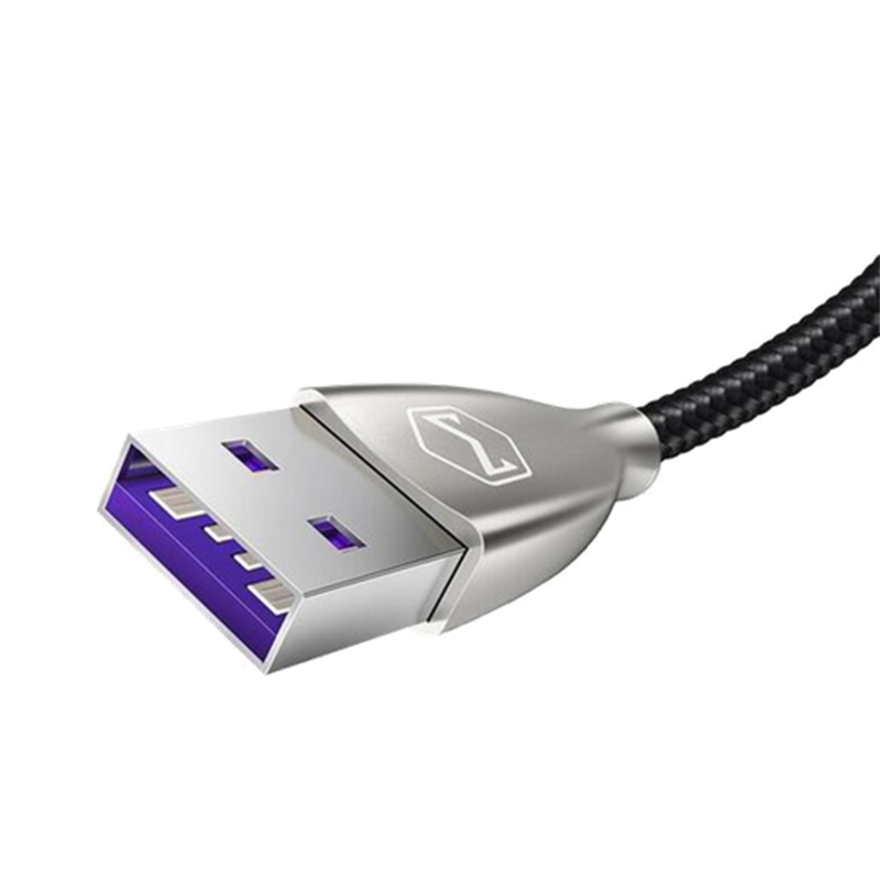 Mcdodo USB-C-kabel, 5A, LED, flätad, 2m