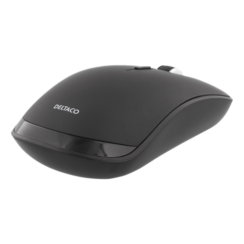 Deltaco Tyst trådlös mus, Bluetooth, 1x AA, 800-1600 DPI, 125 Hz