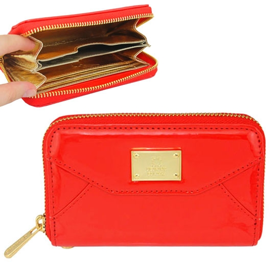 Lyxigt plånboksfodral röd/guld, universal