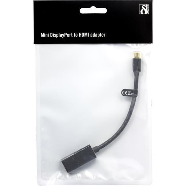 Deltaco Mini DisplayPort till HDMI-adapter med ljud, 0.2m