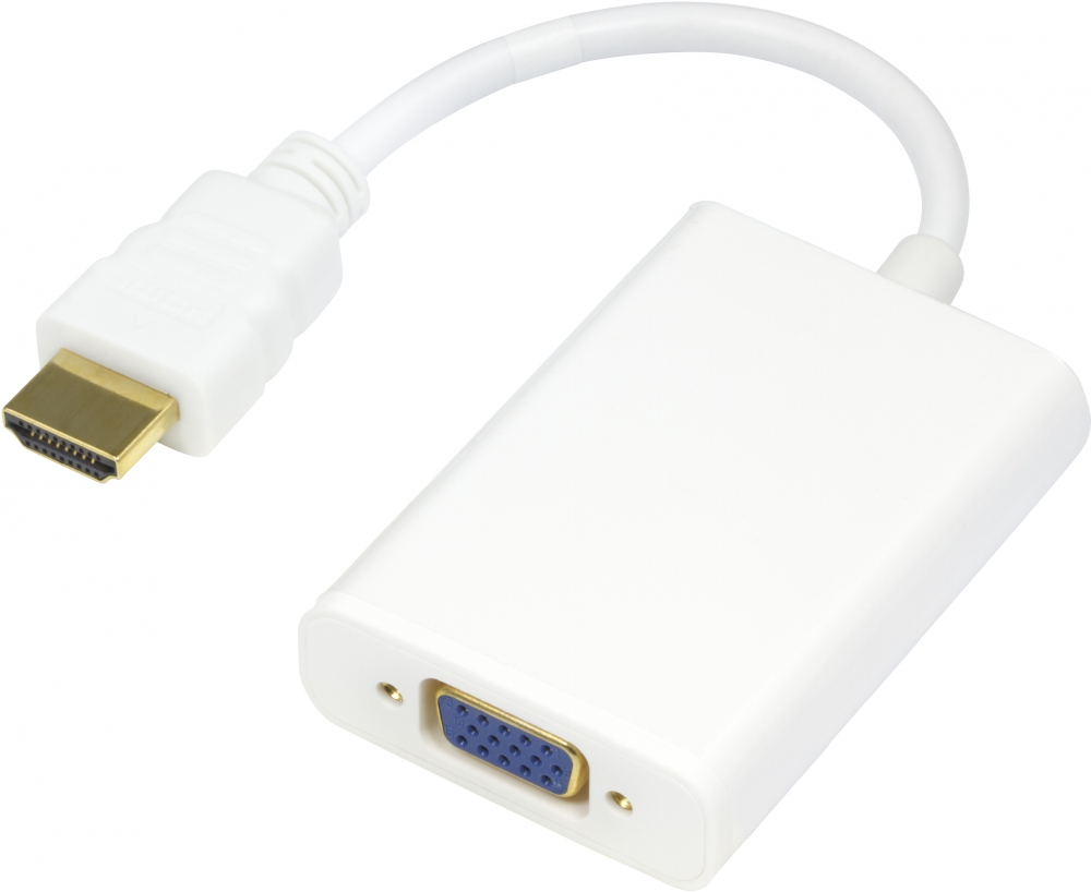 Deltaco HDMI till VGA-adapter med ljud, 0.2m