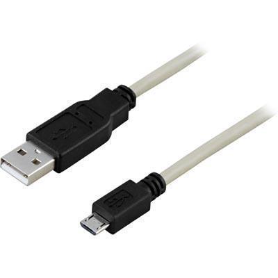 Deltaco USB-kabel A ha till micro B ha, 3m