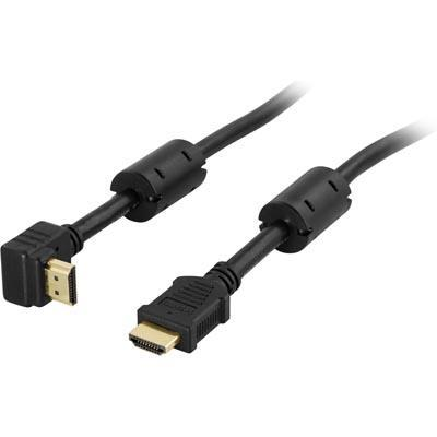 Deltaco HDMI-kabel vinklad v2.0, 4K, UltraHD 60Hz, 2m
