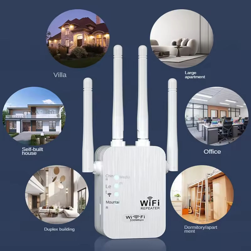 Trådlös WiFi-repeater, 2.4 GHz 300Mbps