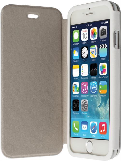 Krusell Donsö läderfodral/flip cover vit, iPhone 6