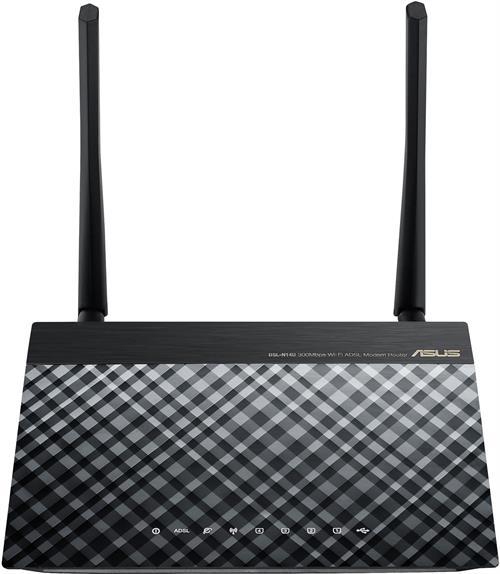 ASUS DSL-N14U trådlös router med ADSL2+ modem, 300Mbps, 4-port