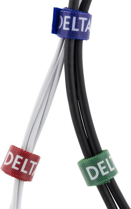 Deltaco kardborrband för kabelorganisering, 5-pack