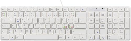 Deltaco tangentbord vit, multimedia-funktioner
