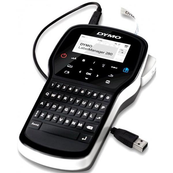 DYMO LabelManager 280 märkmaskin med LCD-display, svart/vit