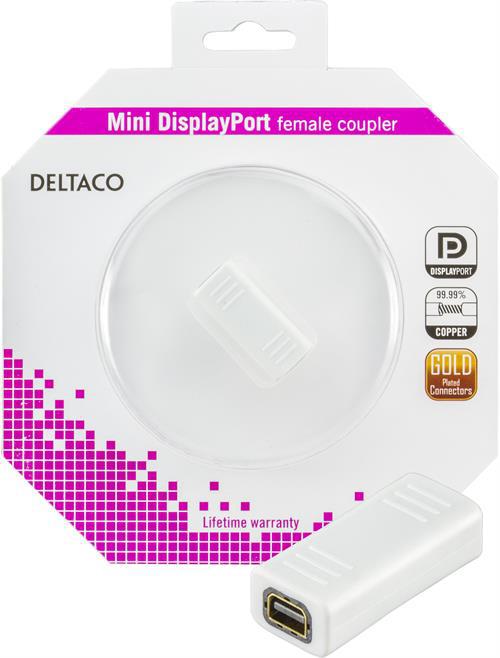 Deltaco MiniDisplayPort skarvkoppling, hona till hona
