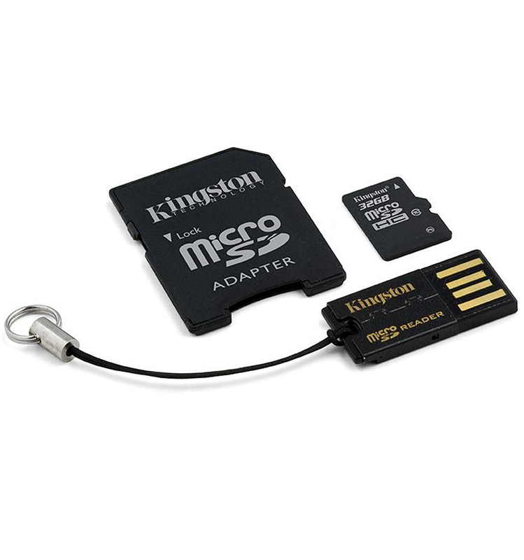 Kingston MicroSDHC Class 10 med minneskortläsare, 32GB