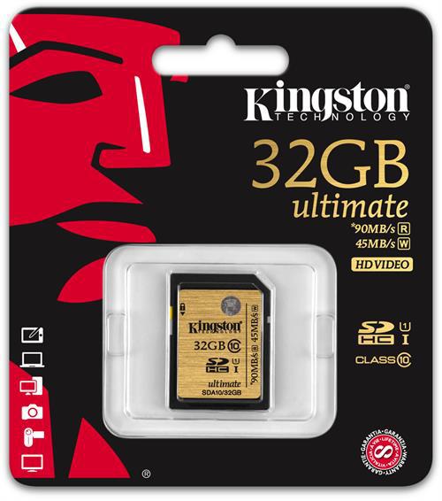 Kingston SDHC Ultimate 90MB/s, 32GB