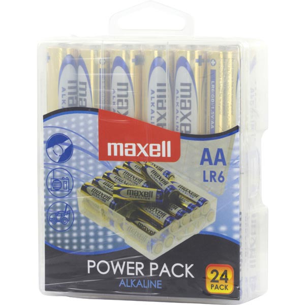 Maxell Power Pack alkaliska AA-batterier