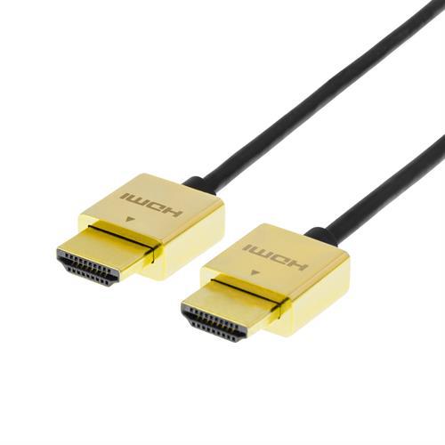 Deltaco PRIME ultratunn HDMI-kabel v2.0, 4K, UltraHD 60Hz, 2m