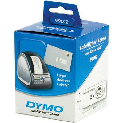 Dymo LabelWriter vita adressetiketter, 89x36 mm, 2x260 st
