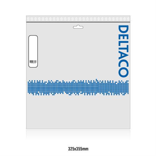 Deltaco flat nätverkskabel U/UTP CAT6 svart, 15m